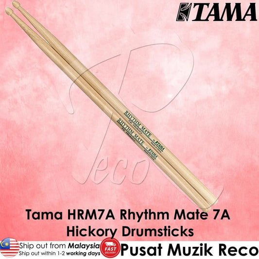 *Tama HRM7A Rhythm Mate 7A Hickory Drumstick Wood Tip - Reco Music Malaysia