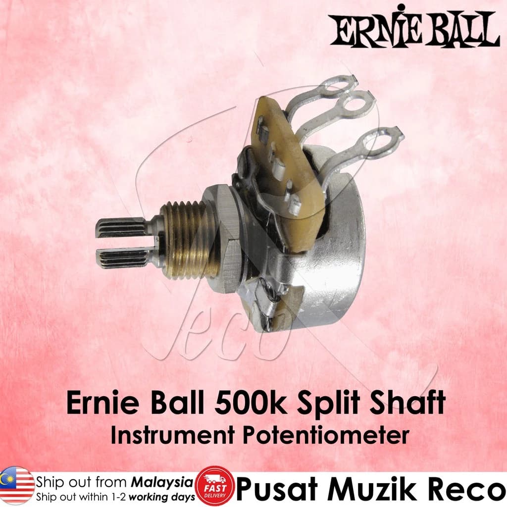 *Ernie Ball PO6381 CTS 500K Split Shaft Potentiometer - Reco Music Malaysia