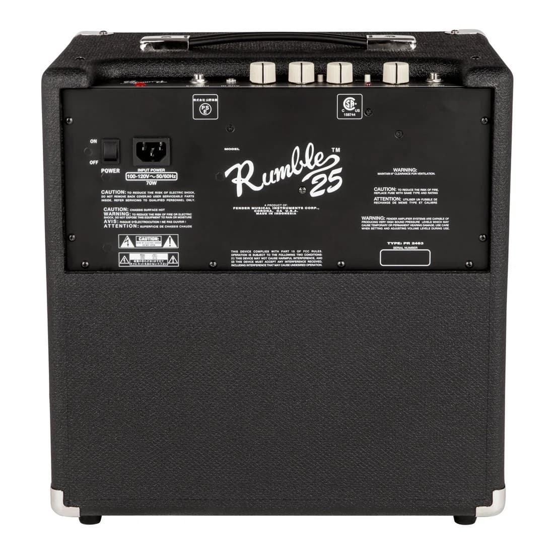 *Fender Rumble 25 V3 Bass Combo Amplifier, 230V UK - Reco Music Malaysia