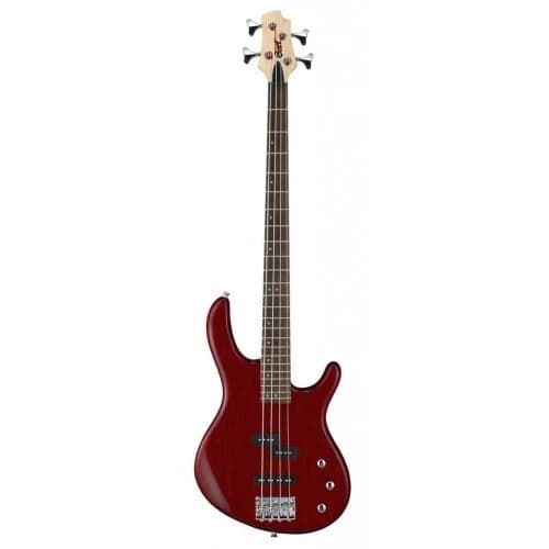 *Cort Action PJ OPBC Electric Bass Guitar with Bag, Open Pore Black Cherry - Reco Music Malaysia