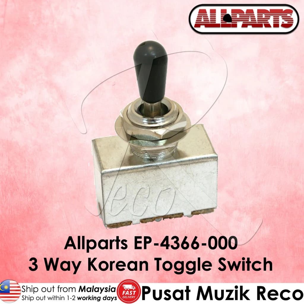 *Allparts EP-4366-000 Boxed Guitar 3-Way Korean Toggle Switch (EP4366000) - Reco Music Malaysia