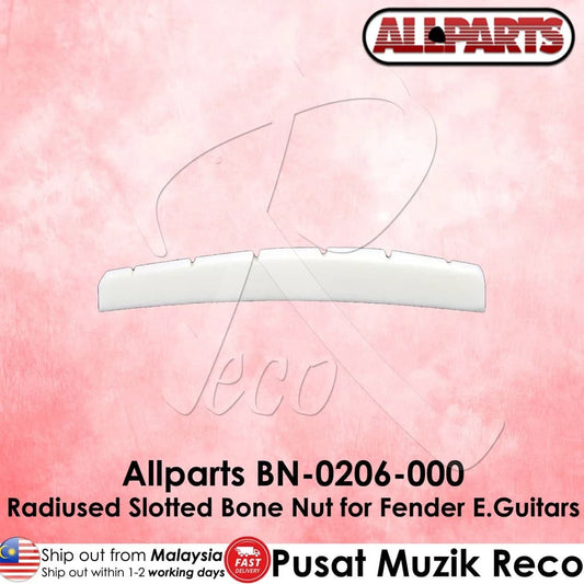 *Allparts BN-0206-000 RADIUSED Slotted BONE Nut for Fender Guitar - Reco Music Malaysia