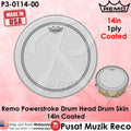 *Remo P3-0114-00 Coated Powerstroke 3 Drum Head, 14" - Reco Music Malaysia