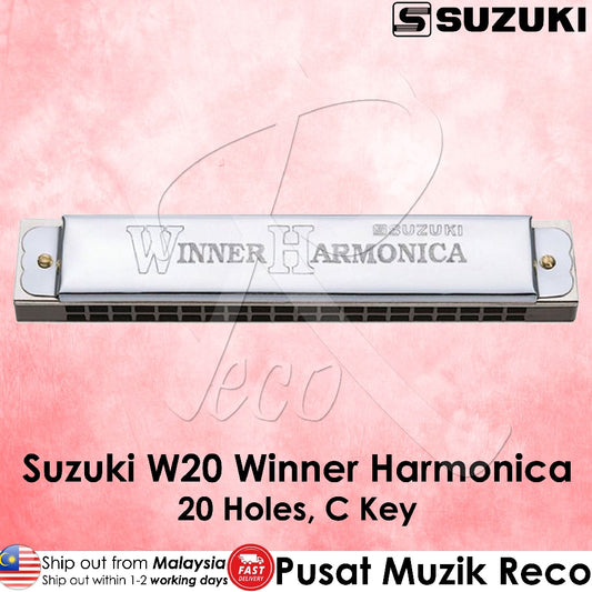 Suzuki W20 Winner Harmonica 20 Holes C Key | Reco Music Malaysia