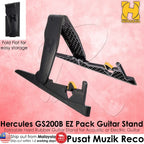*Hercules GS200B EZ Pack Foldable Guitar Stand for Acoustic Electric Guitar - Reco Music Malaysia