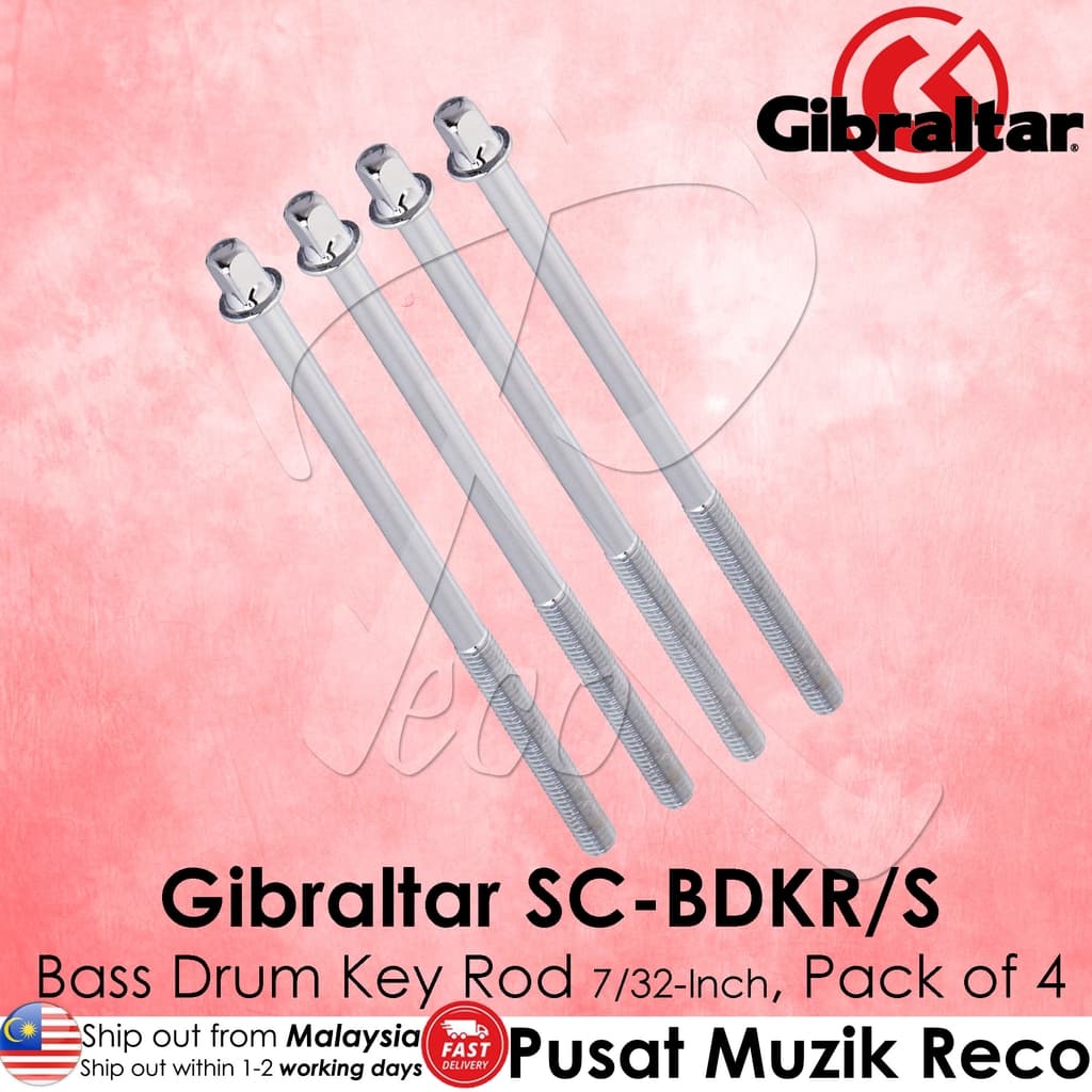 *Gibraltar SC-BDKR/S 7/32" Bass Drum Key Tension Rod - Reco Music Malaysia