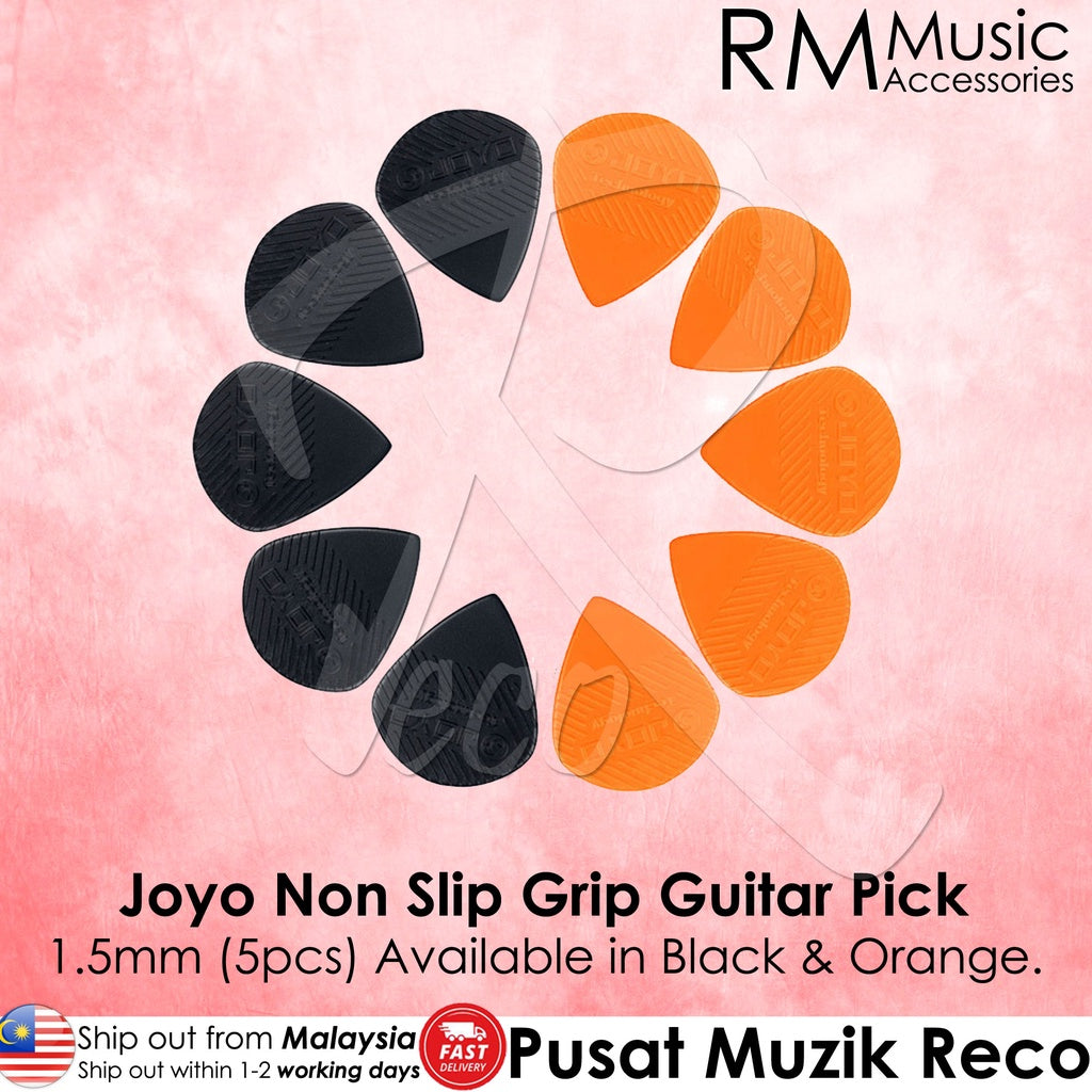 JOYO Jazz 3 Non Slip Grip Guitar Pick 1.5mm (5pcs) - Reco Music Malaysia