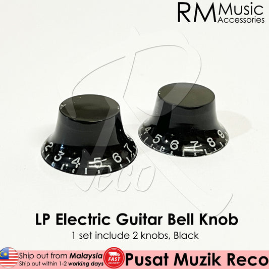RM GF-0066-02 LP Electric Guitar Black Bell Knob Control Knob - Reco Music Malaysia