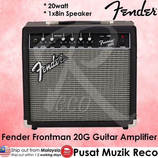 *Fender Frontman 20G Guitar Combo Amplifier, 230V EU - Reco Music Malaysia