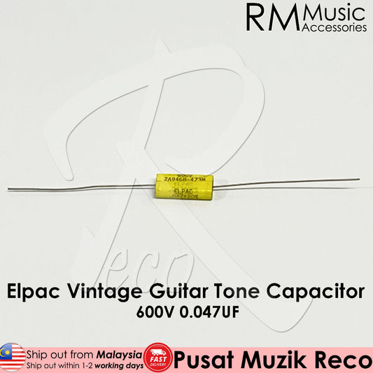 Genuine USA Elpac 0.047UF 473K 600V Vintage Guitar Tone Capacitor - Reco Music Malaysia
