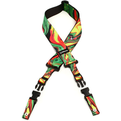 DiMarzio DD2241 Steve Vai Cliplock Guitar Strap, Green Universe - Reco Music Malaysia