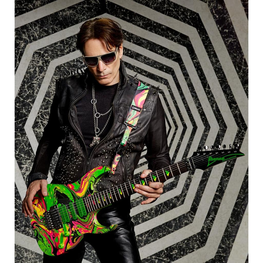 DiMarzio DD2241 Steve Vai Cliplock Guitar Strap, Green Universe - Reco Music Malaysia