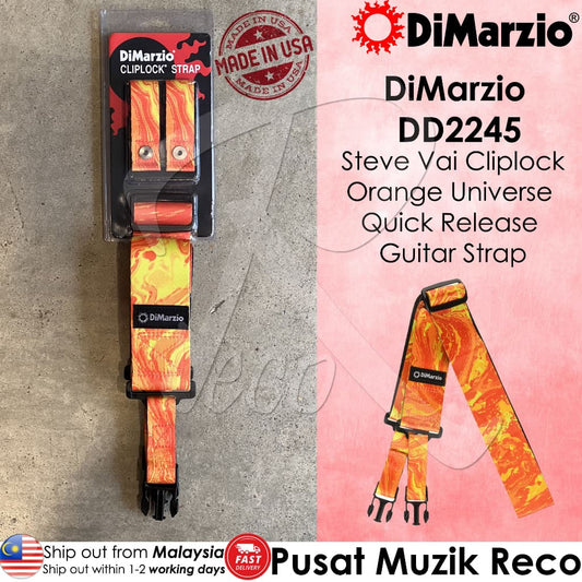 DoMarzio DD2245 Steve Vai Cliplock, Orange Universe - Reco Music Malaysia