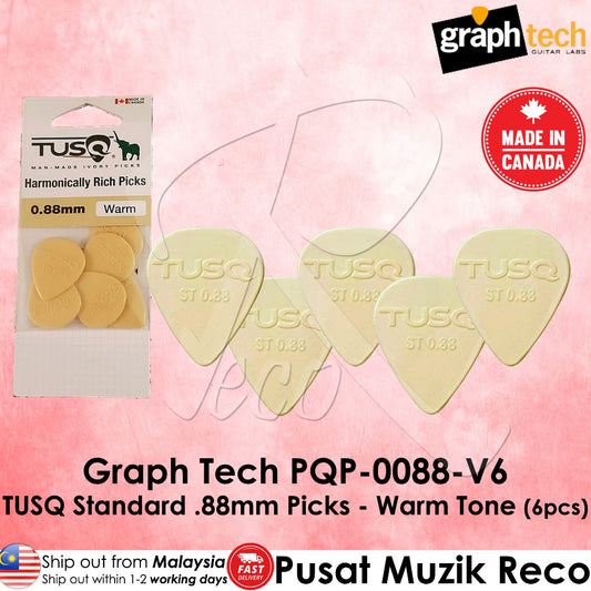 Graph Tech PQP-0088-V6 TUSQ Standard .88mm Picks - Warm Tone 6-pack - Reco Music Malaysia