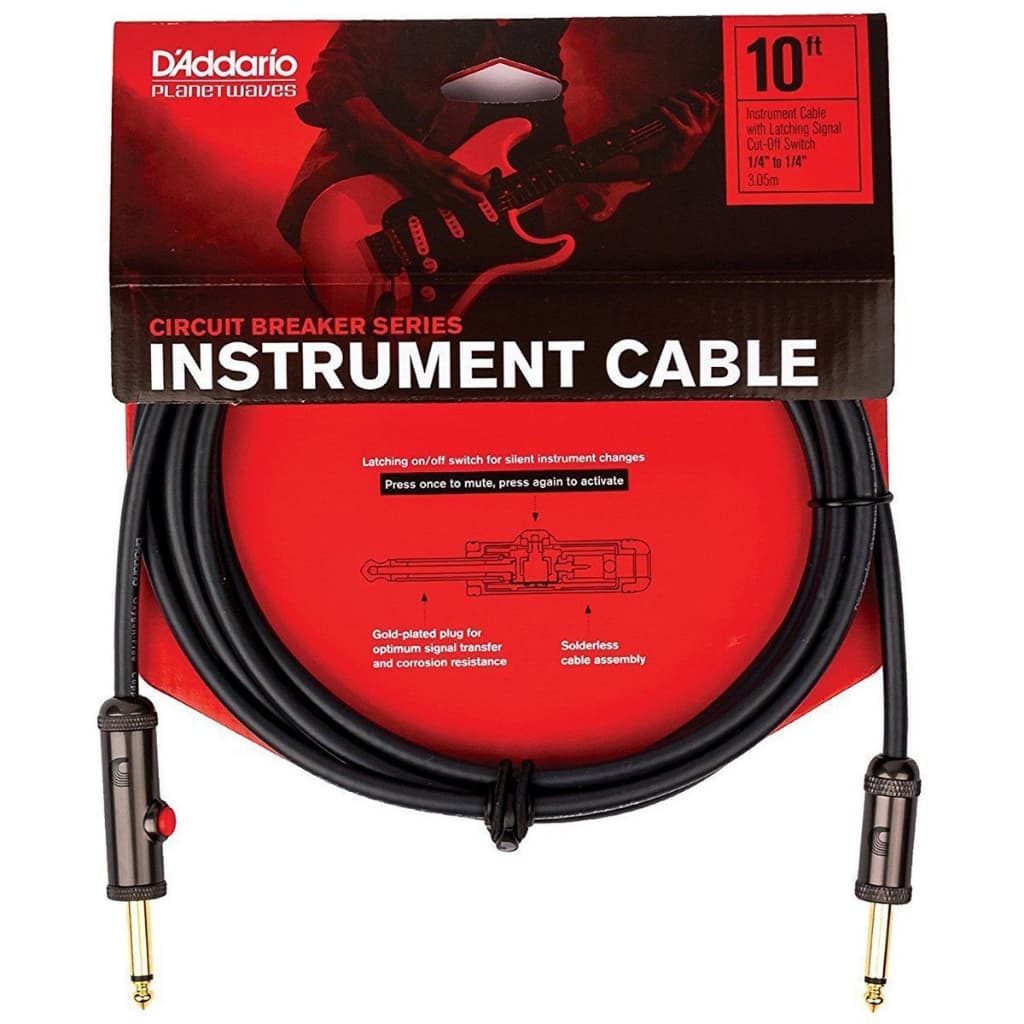 *D'Addario PW-AG-10 Circuit Breaker Momentary Switch Cable - Reco Music Malaysia