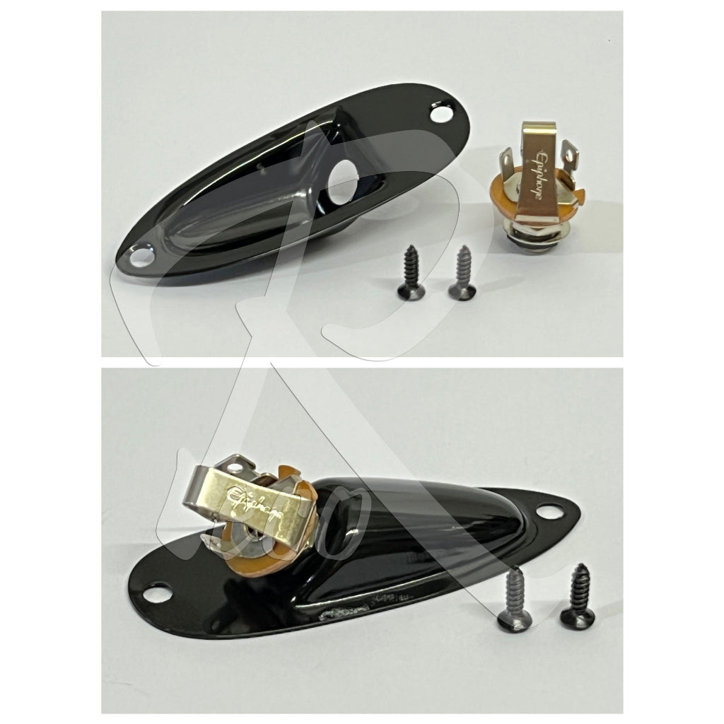RM Strat Electric Guitar Boat Style Jack Plate + Output Jack Socket Plate - Reco Music Malaysia