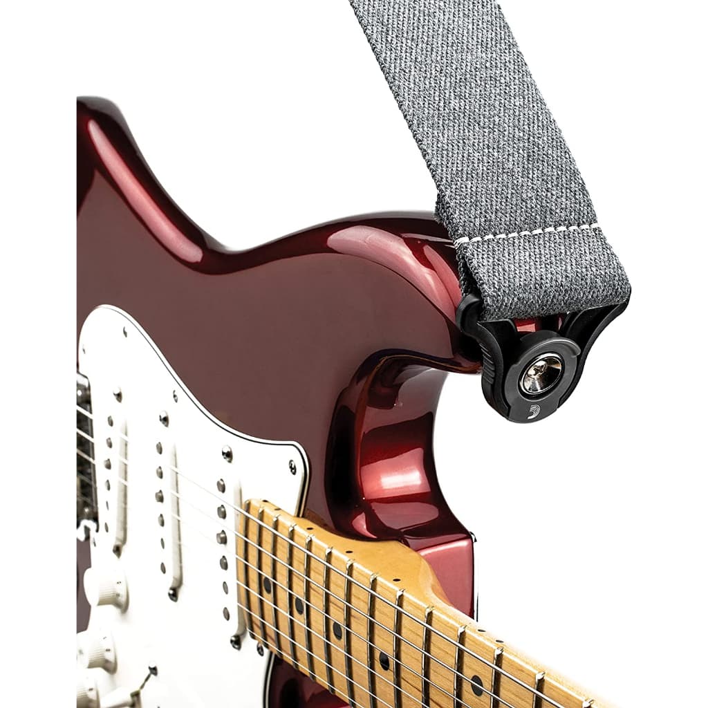 *D'Addario Planet Waves 50BAL04 50mm Auto Lock Guitar Strap, Skater Grey - Reco Music Malaysia