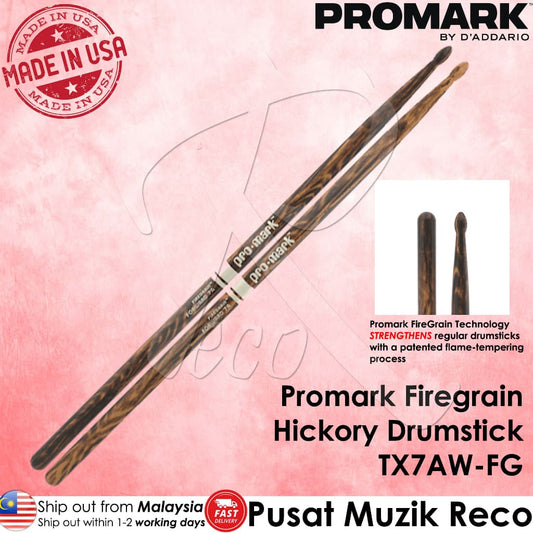 *Promark TX7AW-FG Classic Forward 7A FireGrain Hickory Drumstick - Reco Music Malaysia