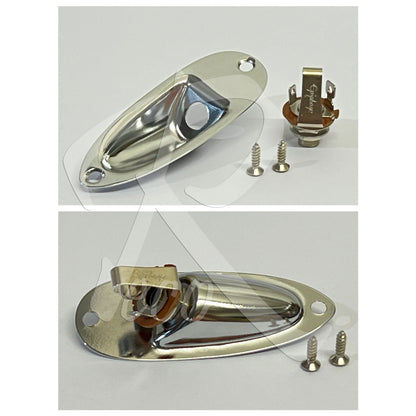 RM Strat Electric Guitar Boat Style Jack Plate + Output Jack Socket Plate - Reco Music Malaysia