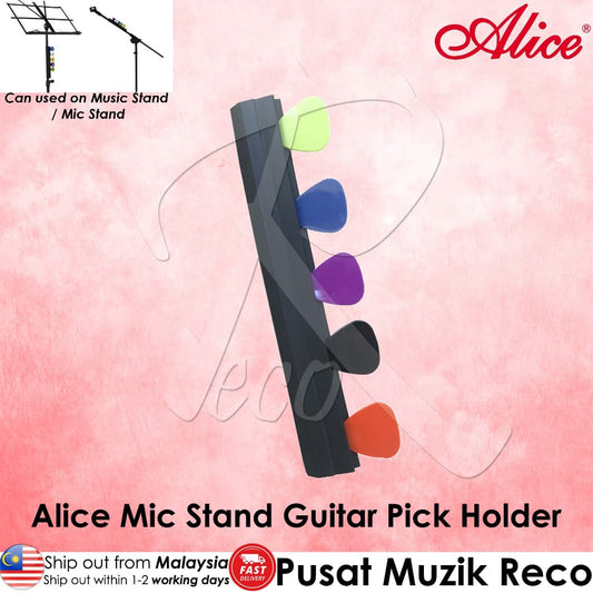 *Alice A010D Microphone Stand Rubber Guitar Pick Holder - Reco Music Malaysia