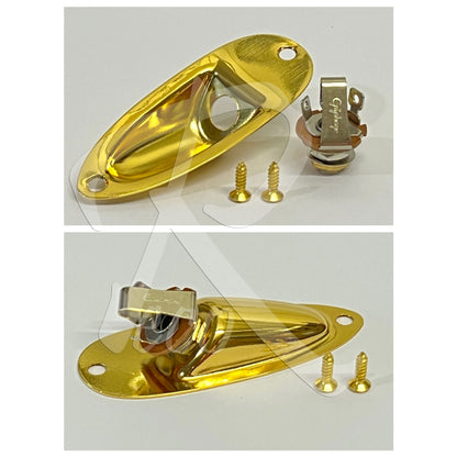 RM Strat Electric Guitar Boat Style Jack Plate + Output Jack Socket Plate - Reco Music Malaysia