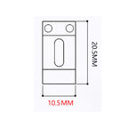 RM Stainless Steel Electric Guitar Vintage Tremolo Bridge Saddle 20.5x10.5MM (6pcs) - Reco Music Malaysia