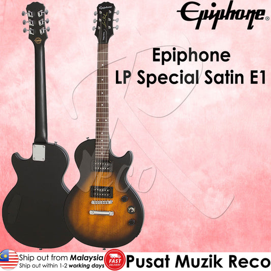 Epiphone Les Paul Special Satin E1 Electric Guitar, Vintage Worn Vintage Sunburst - Reco Music Malaysia