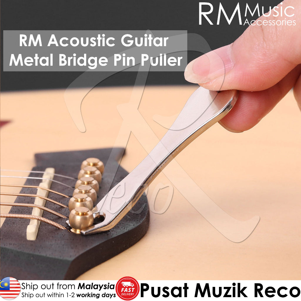 RM Acoustic Guitar Metal Bridge Pin Puller Bridge Pin Remover Restring Tools - Reco Music Malaysia