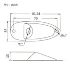 RM Strat Electric Guitar Boat Style Jack Plate + Output Jack Socket Plate - Reco Music Malaysia