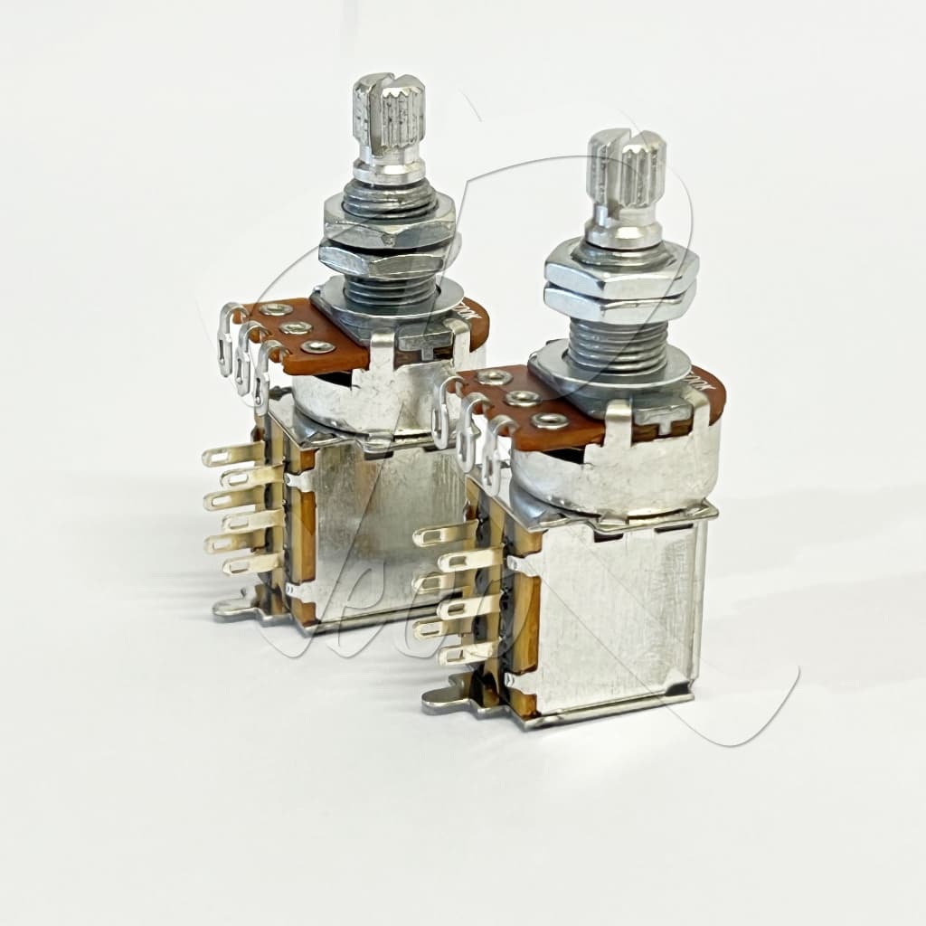 Alpha A500K + B500K Mini Potentiomètres Split Shaft Métrique 9,5 Mm – Lot 1A + 1B Linéaire Audio Pour Guitare ST/Tele/PB/JB