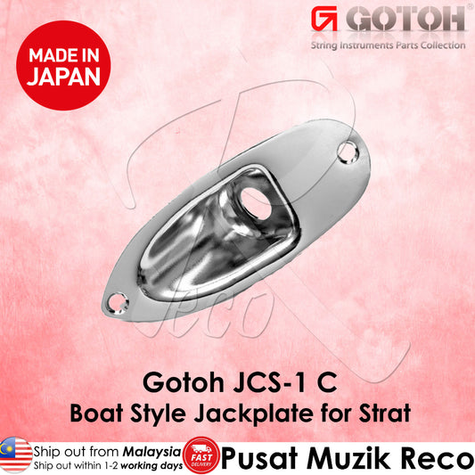 GOTOH JCS-1C Jack Cover, Boat Shape, Chrome (PJCS-1C) - Reco Music Malaysia
