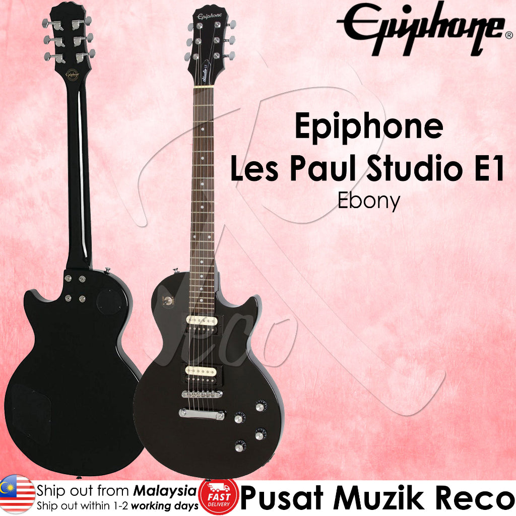 Epiphone Les Paul Studio E1 Electric Guitar - Ebony (EPIDDH970) - Reco Music Malaysia