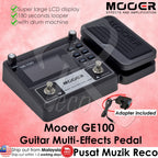 *Mooer GE100 Guitar Multi-Effects Pedal With Adaptor (GE-100 / GE 100) - Reco Music Malaysia