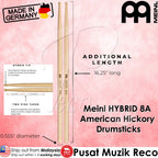 Meinl SB132 Hybrid 8A Drumstick American Hickory, Acron Shape Tip - Reco Music Malaysia