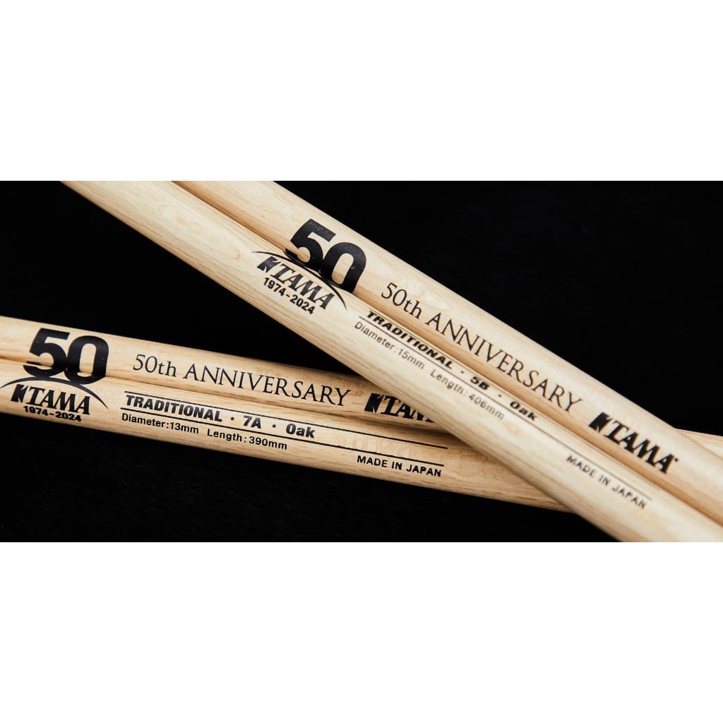 *Tama 5A 50TH Anniversary Limited Edition Japanese Oak Drumstick - Reco Music Malaysia