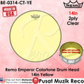 *Remo BE-0314-CT-YE 14" Emperor Colortone Yellow Drum Head - Reco Music Malaysia