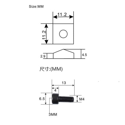 RM GM1856 Electric Guitar FR Locking Nut Block Clamp & Hex Screws Double Locking Bridge Screw - Reco Music Malaysia
