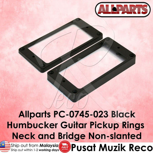 *Allparts PC-0745-023 Black Humbucking Guitar Pickup Rings, Non-Slanted - Reco Music Malaysia