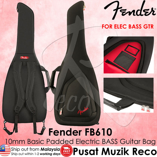Fender FB610 Electric Bass Guitar Gig Bag, Black (0991422406) - Reco Music Malaysia