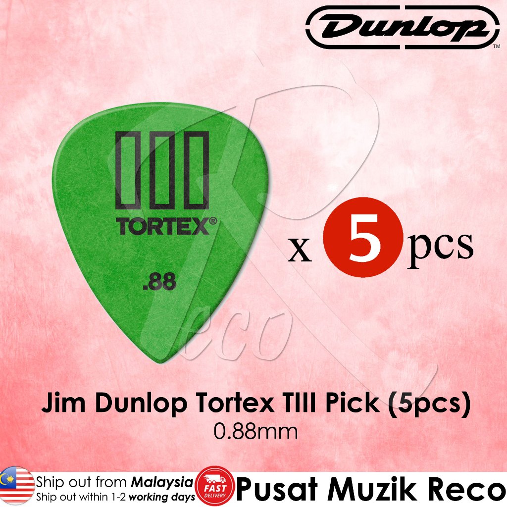 Jim Dunlop 462R Tortex III / TIII Variety Sizes Guitar Pick - Reco Music Malaysia