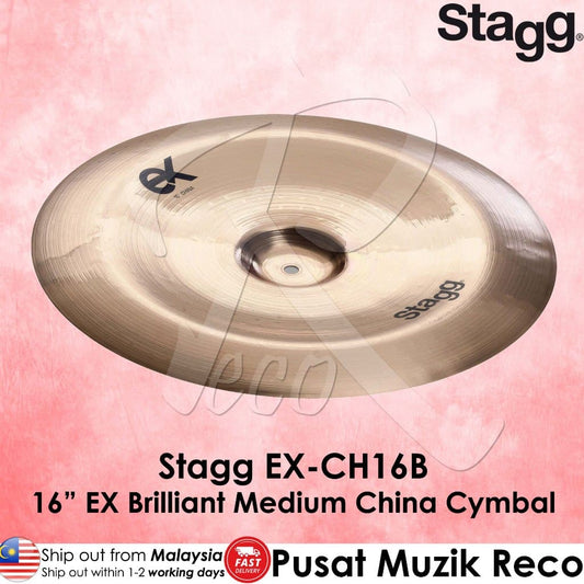 *Stagg EX-CH16B 16” EX Brilliant Medium China - Reco Music Malaysia