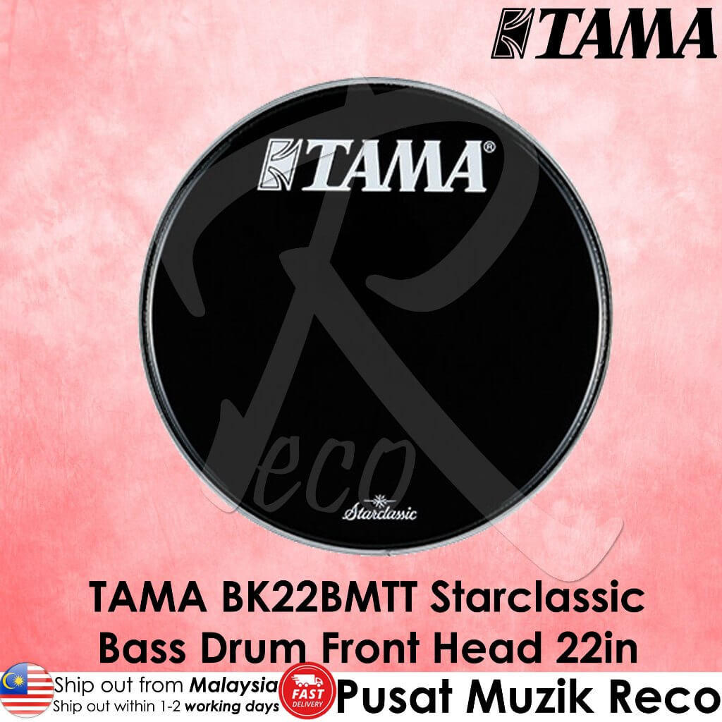 Tama BK22BMTT Bass Drum Front Head 22in Black w Starclassic Logo
