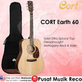 *Cort Earth 60 Acoustic Guitar with Bag, Open Pore - Reco Music Malaysia