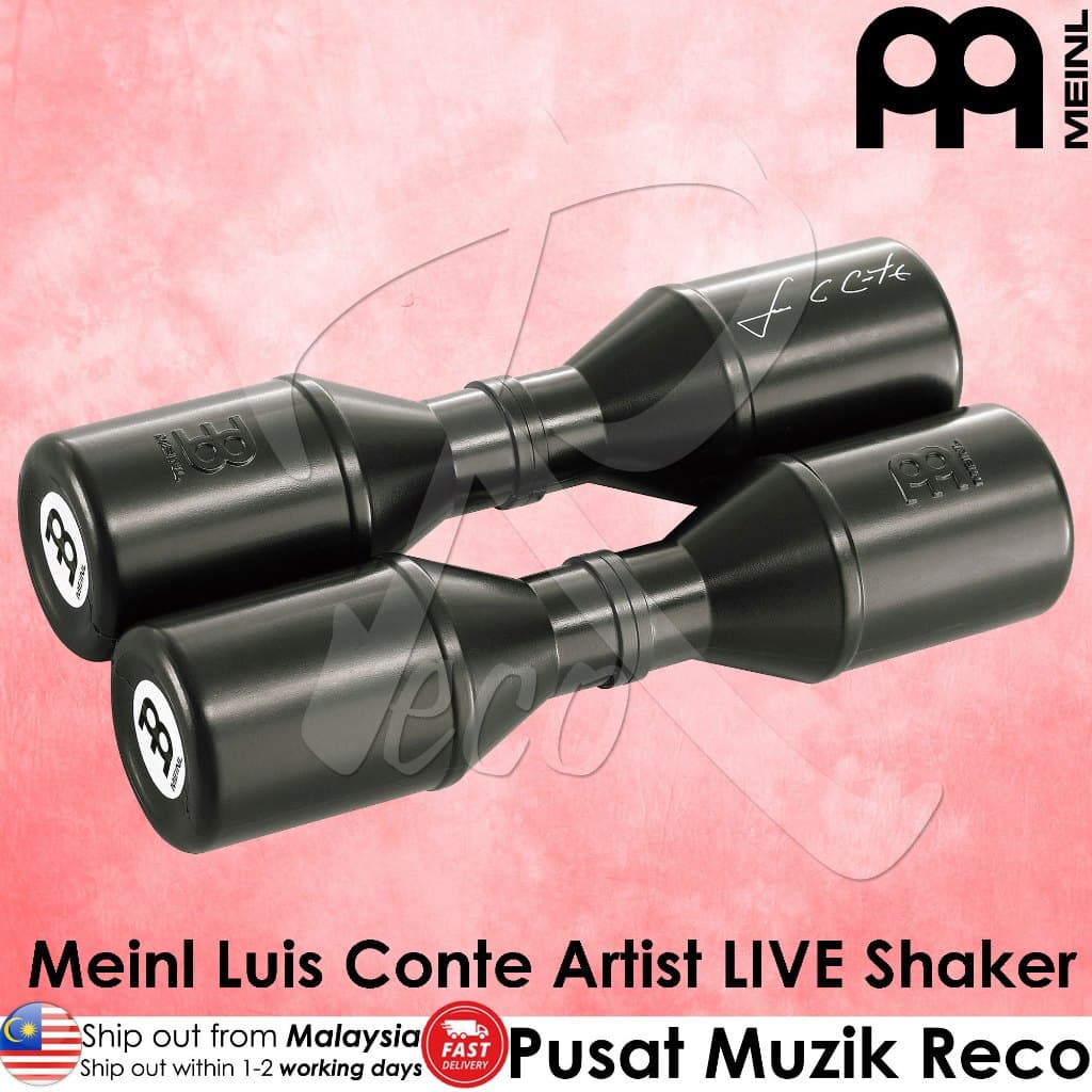 *Meinl Percussion SH4BK Black Luis Conte Artist Series LIVE Shaker - Reco Music Malaysia