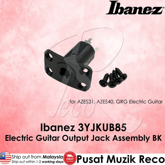 *Ibanez 3YJKUB85 BK Electric Guitar Output Jack Assembly Black - Reco Music Malaysia