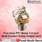 *Pure Tone PTT1 Mono Multi-Contact 1/4″ Output Jack, Nickel - Reco Music Malaysia