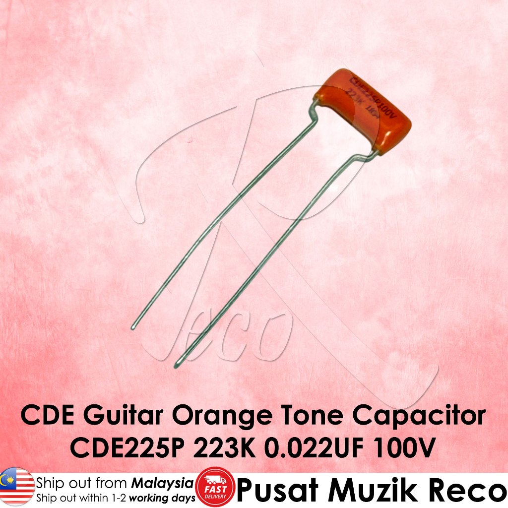 CDE Sprague 223K 0.022UF 100V Guitar Orange Drop Capacitor - Reco Music Malaysia