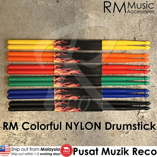 RM NYLON Drumsticks Budget Colorful Drumstick (1 Pair) - Reco Music Malaysia