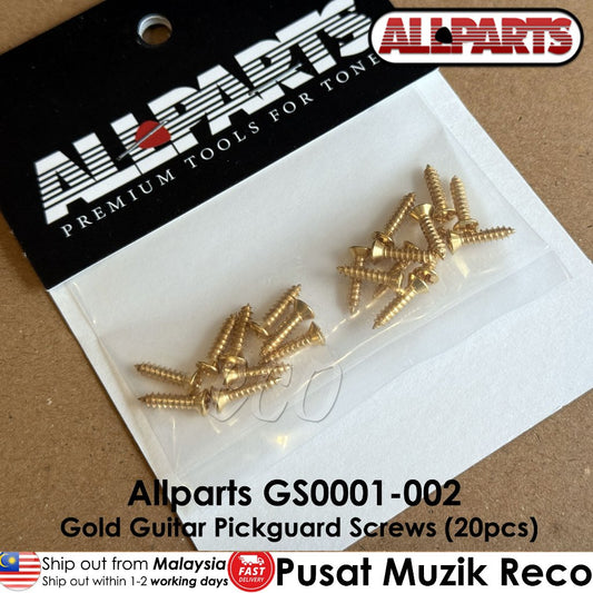 Allparts GS-0001-002 Gold Pickguard Screws, 20-Pack - Reco Music Malaysia