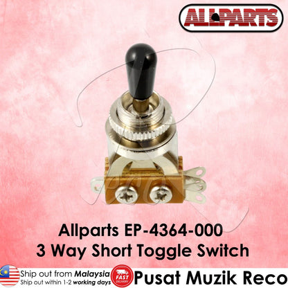 Allparts EP-4364-000 Economy Short 3-Way Toggle Switch - Reco Music Malaysia